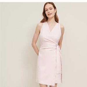 Elegant Pink Wrap Dress